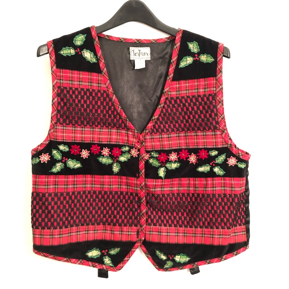 Vintage Tantrums Vest, Ugly Christmas Sweater XL